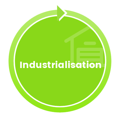industrialisation et procede d'industrialisation